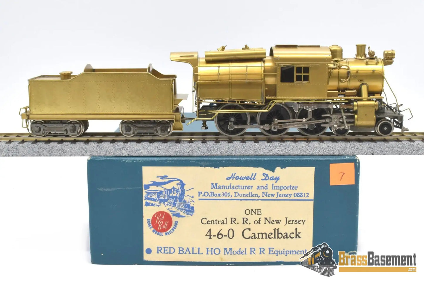 Ho Brass - Red Ball/Howell Day Central Of New Jersey Cnj 4 - 6 - 0 Camelback Unpainted #2 Steam