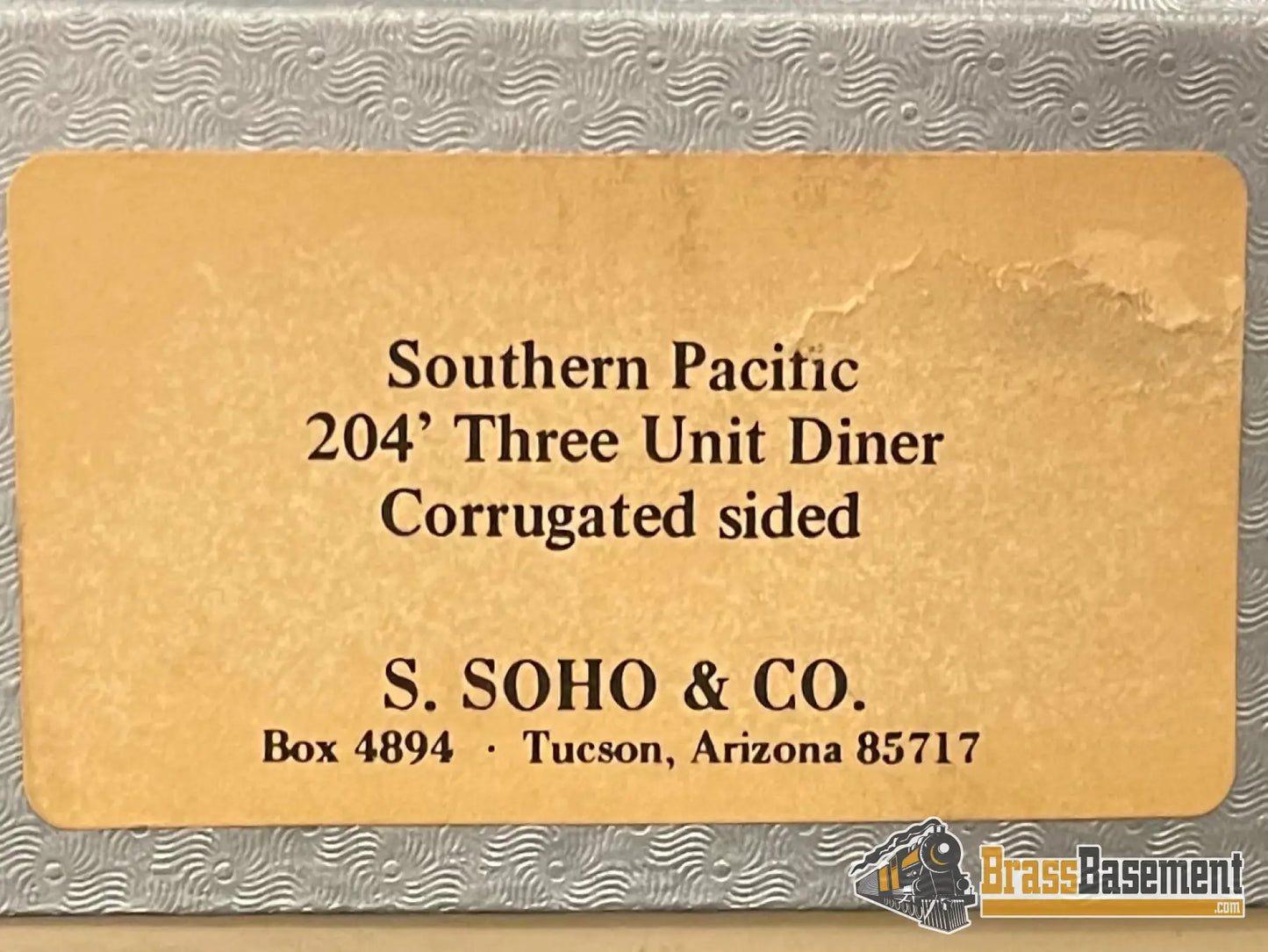 Ho Brass - Soho Southern Pacific Three Unit Diner W/ Corrugated Siding Mint