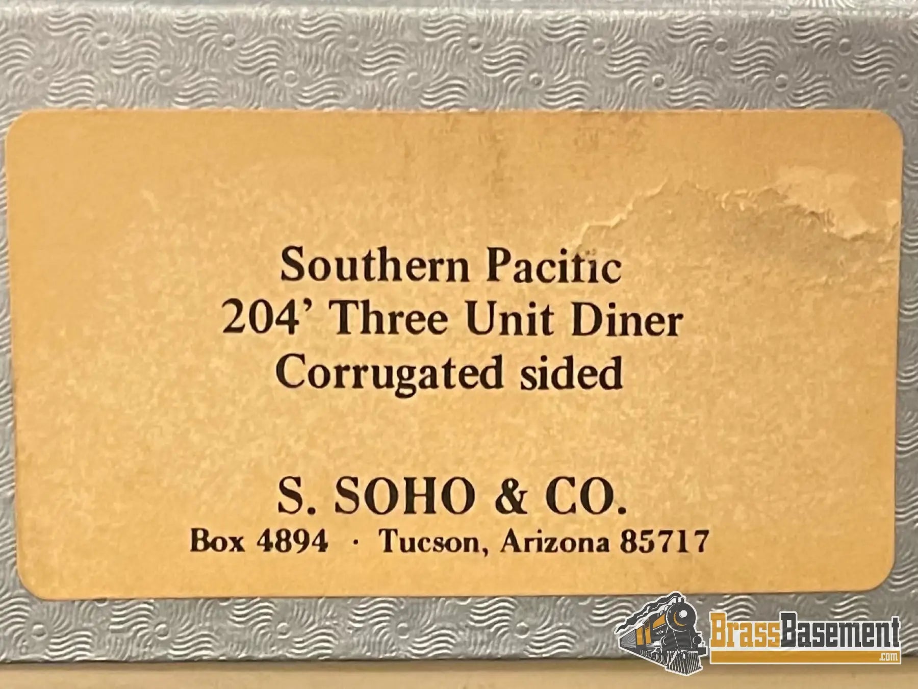 Ho Brass - Soho Southern Pacific Three Unit Diner W/ Corrugated Siding Mint