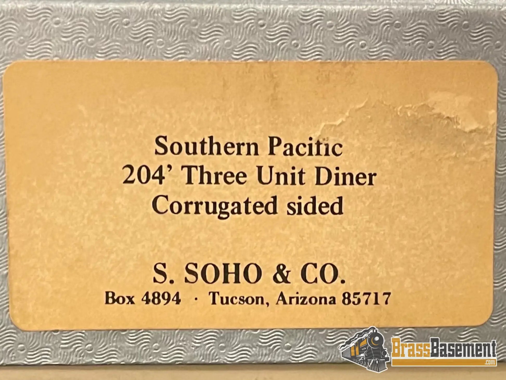 Ho Brass - Soho Southern Pacific Three Unit Diner W/ Corrugated Siding Mint