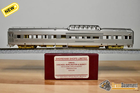 HO Brass - SSL Shoreham CBQ10 Denver Zephyr CB&Q Vista-Dome Parlor Buffet Observation - Unpainted - Passenger