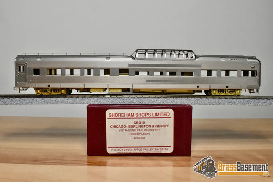 HO Brass - SSL Shoreham CBQ10 Denver Zephyr CB&Q Vista-Dome Parlor Buffet Observation - Unpainted - Passenger