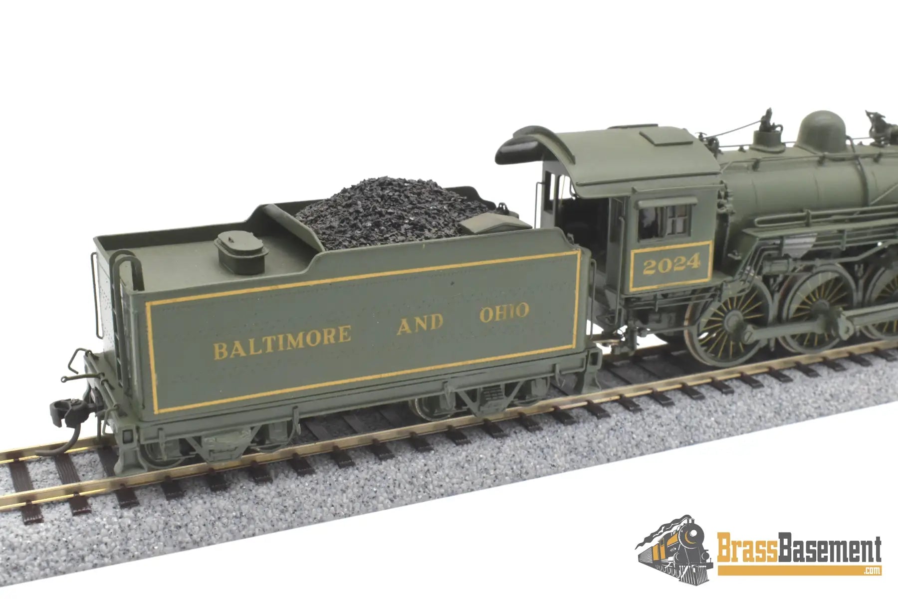 Ho Brass - Sunset B&O Baltimore & Ohio B-18 4-6-0 #2024 Custom Painted Green Steam