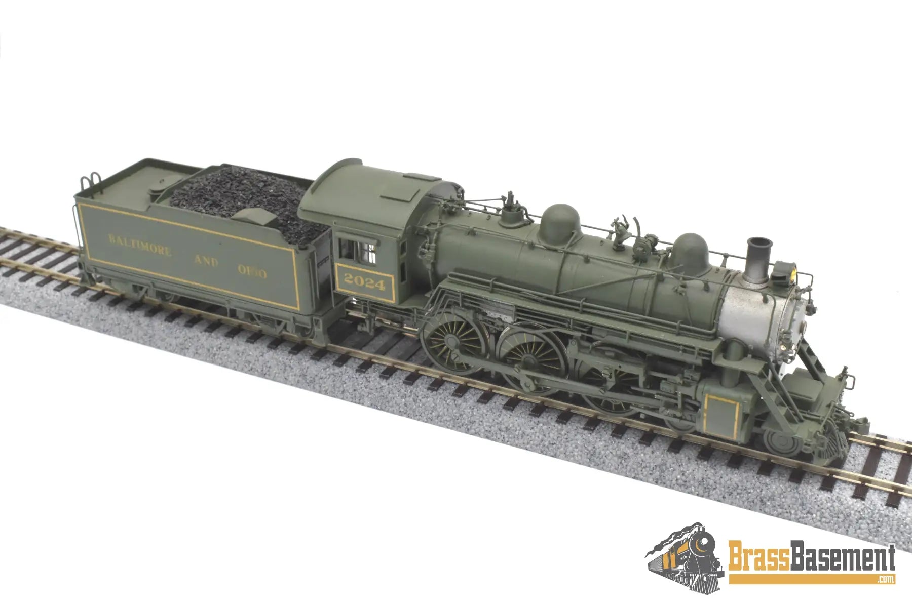 Ho Brass - Sunset B&O Baltimore & Ohio B-18 4-6-0 #2024 Custom Painted Green Steam