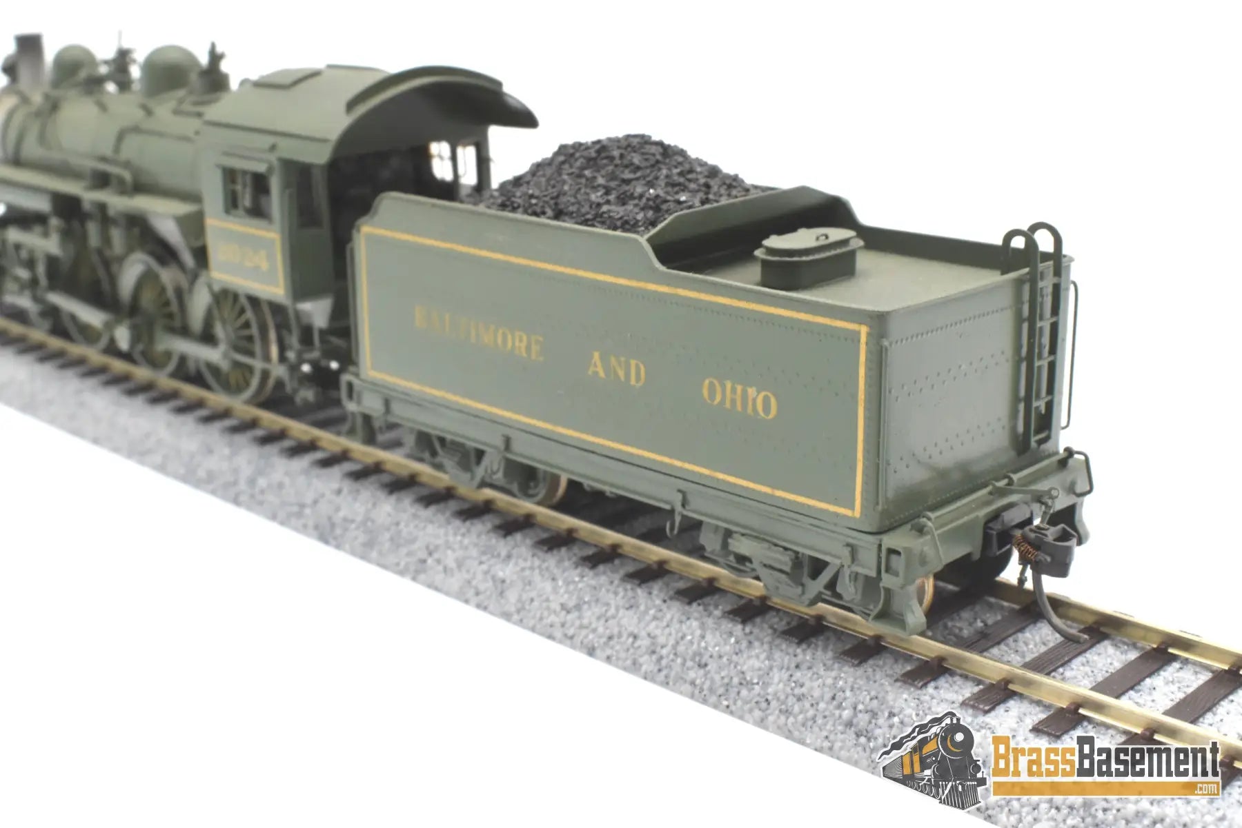 Ho Brass - Sunset B&O Baltimore & Ohio B-18 4-6-0 #2024 Custom Painted Green Steam