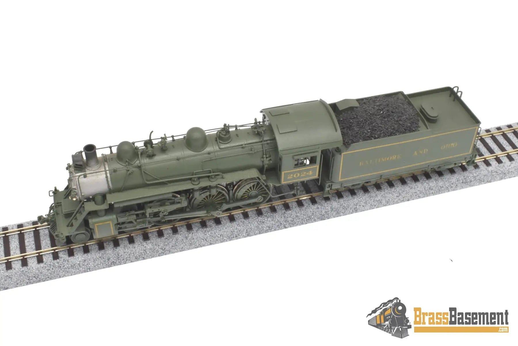 Ho Brass - Sunset B&O Baltimore & Ohio B-18 4-6-0 #2024 Custom Painted Green Steam