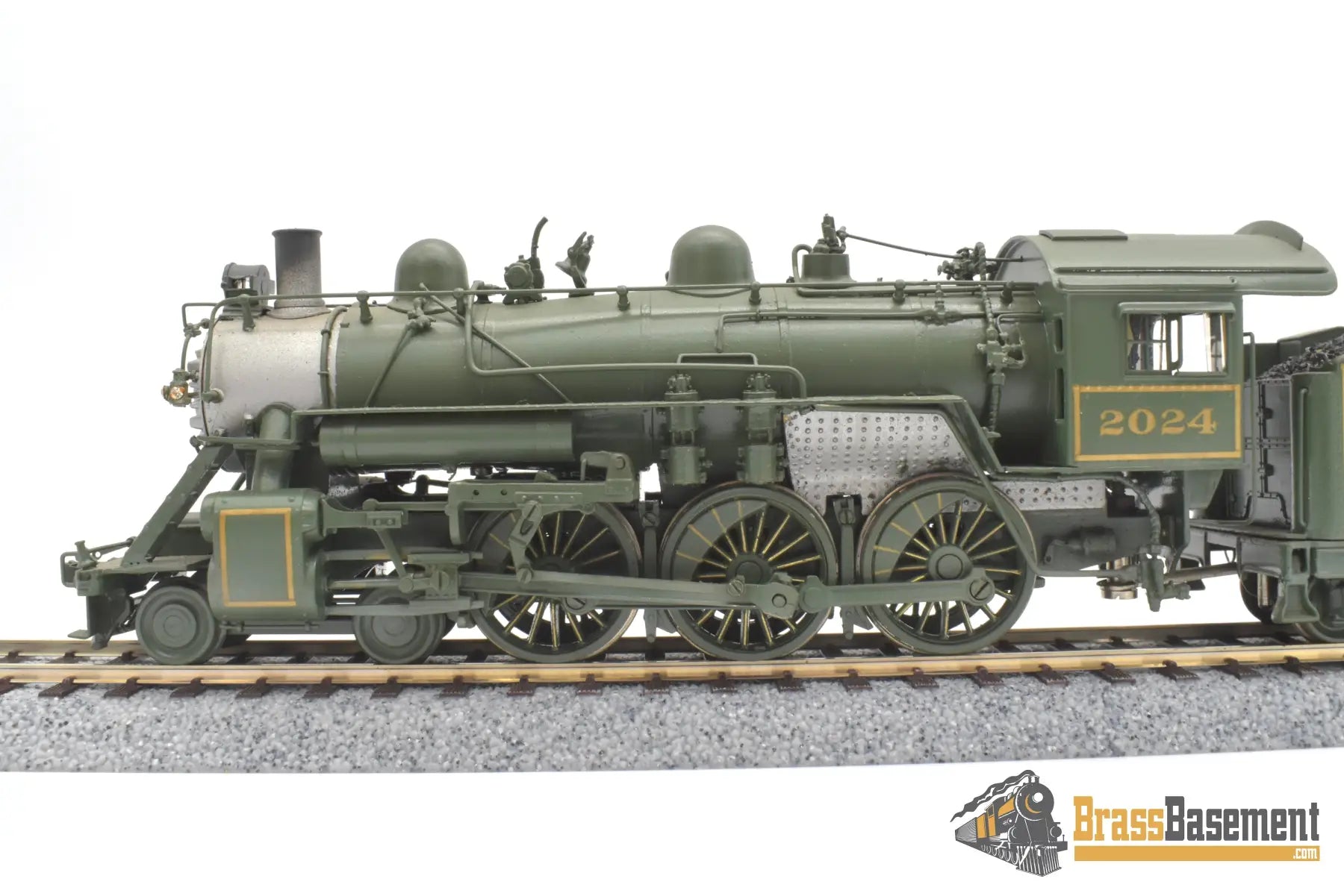 Ho Brass - Sunset B&O Baltimore & Ohio B-18 4-6-0 #2024 Custom Painted Green Steam
