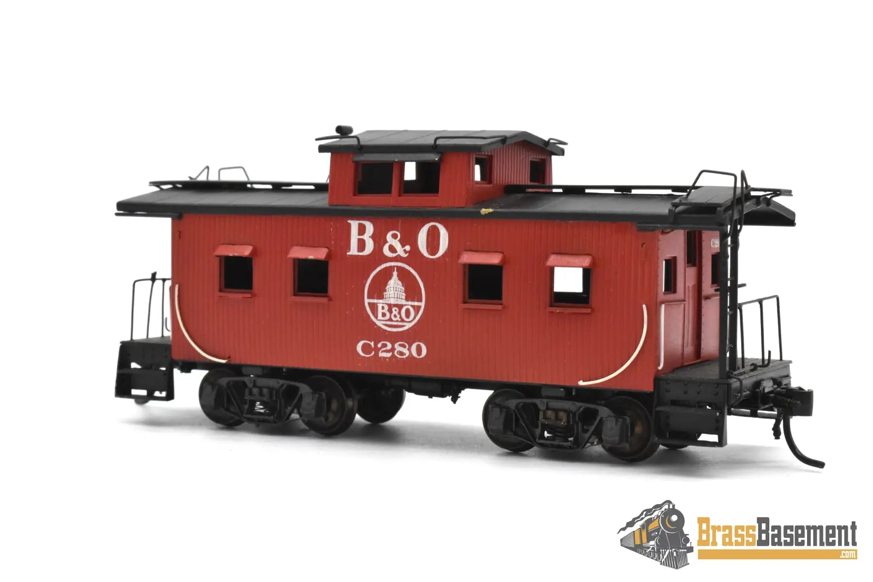 HO Brass - Sunset Baltimore & Ohio B&O I-5 Wood Caboose 7 Window - Davis Paint Caboose