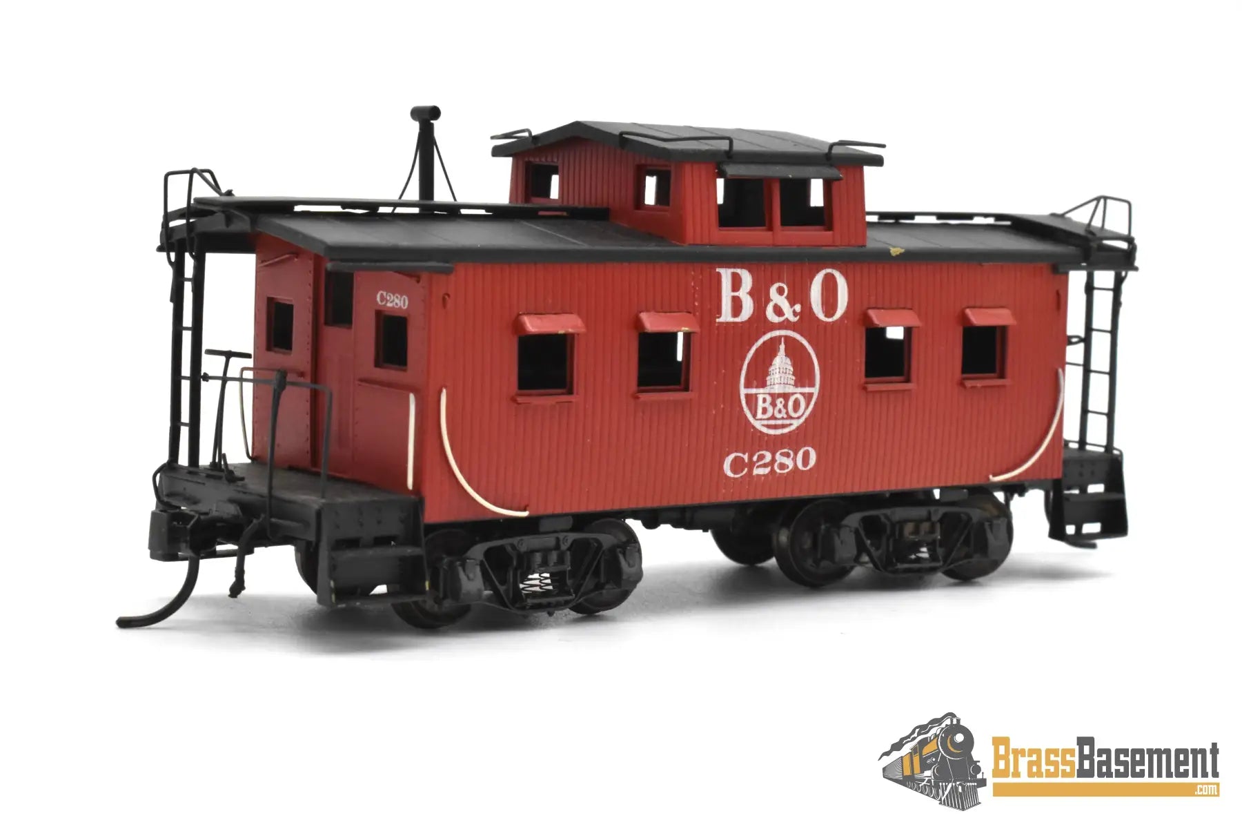 HO Brass - Sunset Baltimore & Ohio B&O I-5 Wood Caboose 7 Window - Davis Paint Caboose