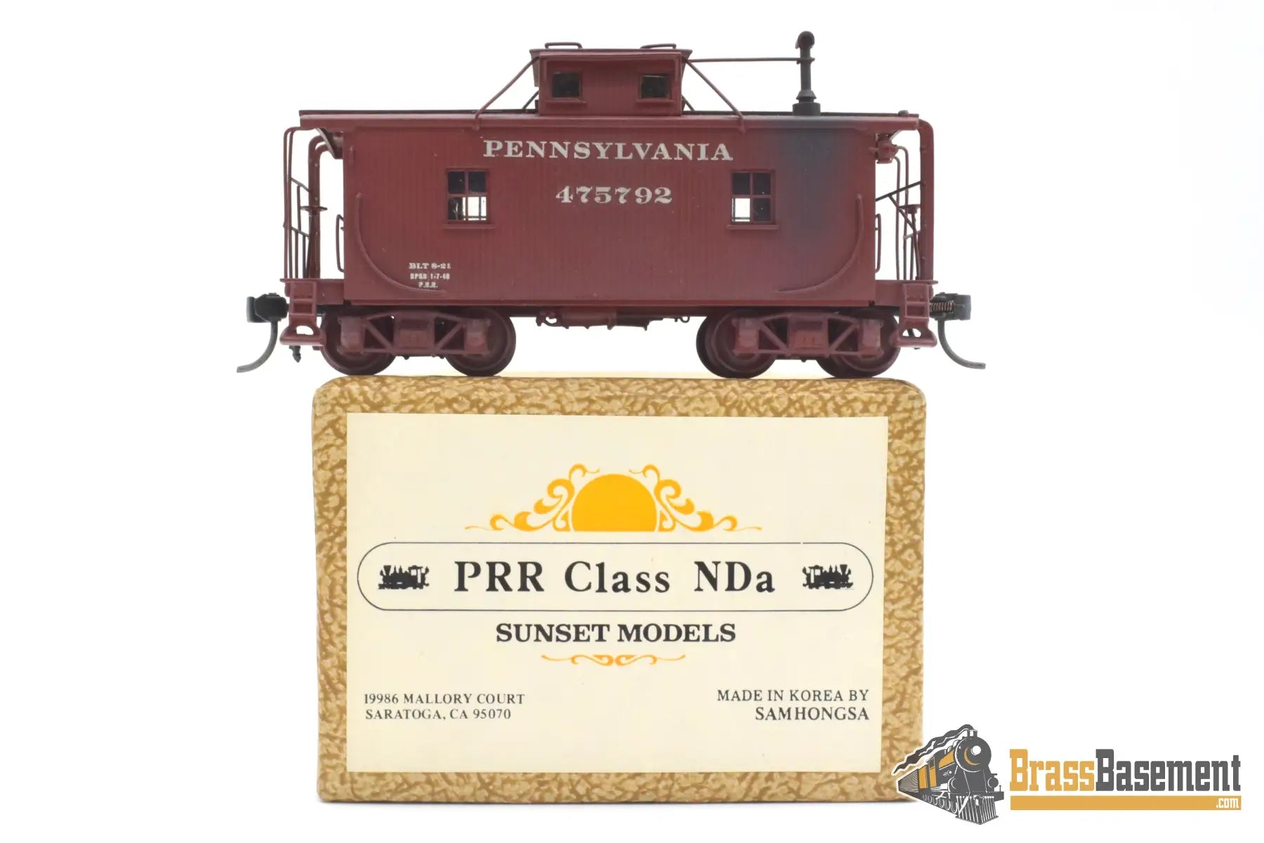 Ho Brass - Sunset Models Pennsylvania Prr Nda Caboose Custom Painted Caboose
