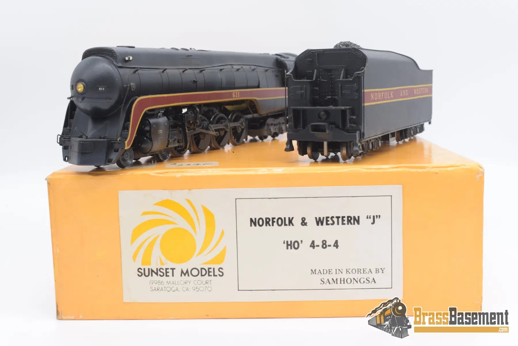 Ho Brass - Sunset N&W Norfolk & Western J #611 C/P Steam