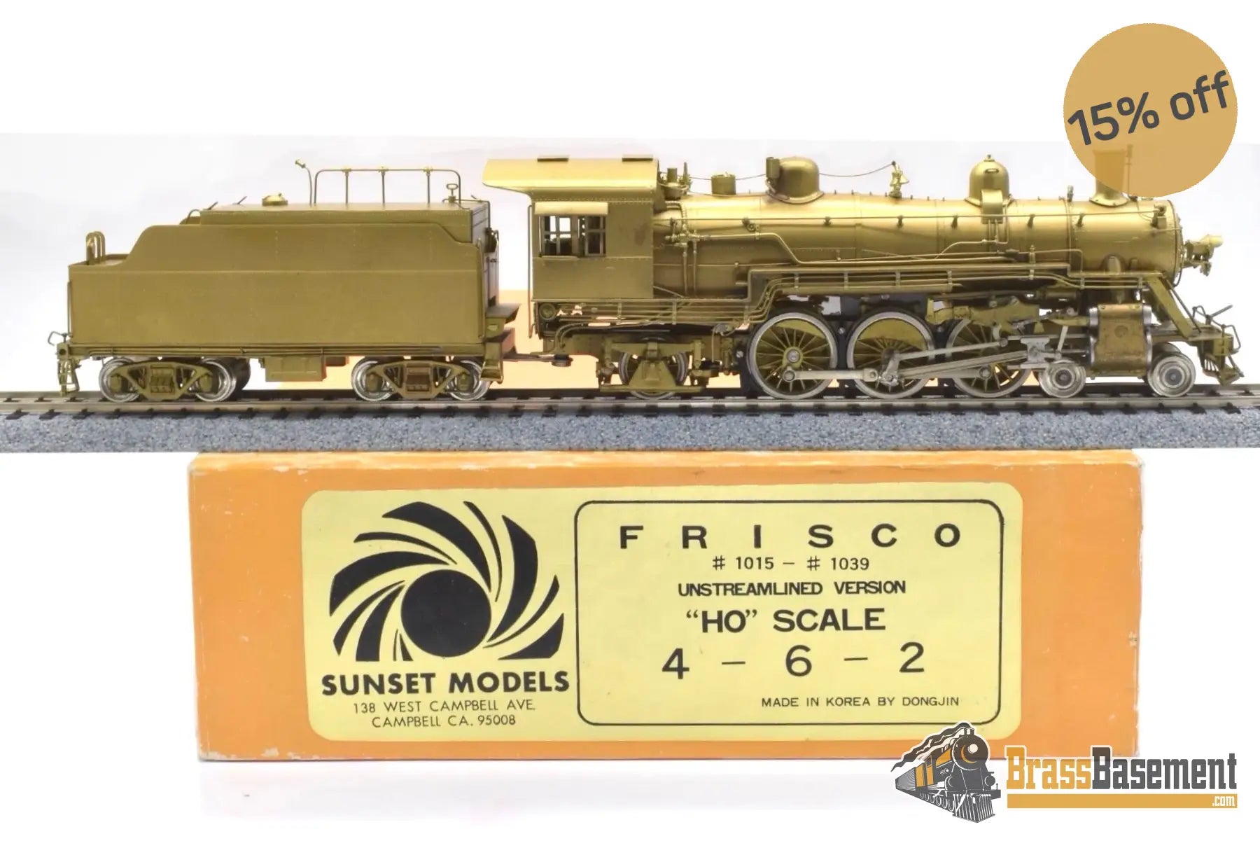 Ho Brass - Sunset Slsf Frisco Unstreamlined 4-6-2 Pacific Firefly Power Steam