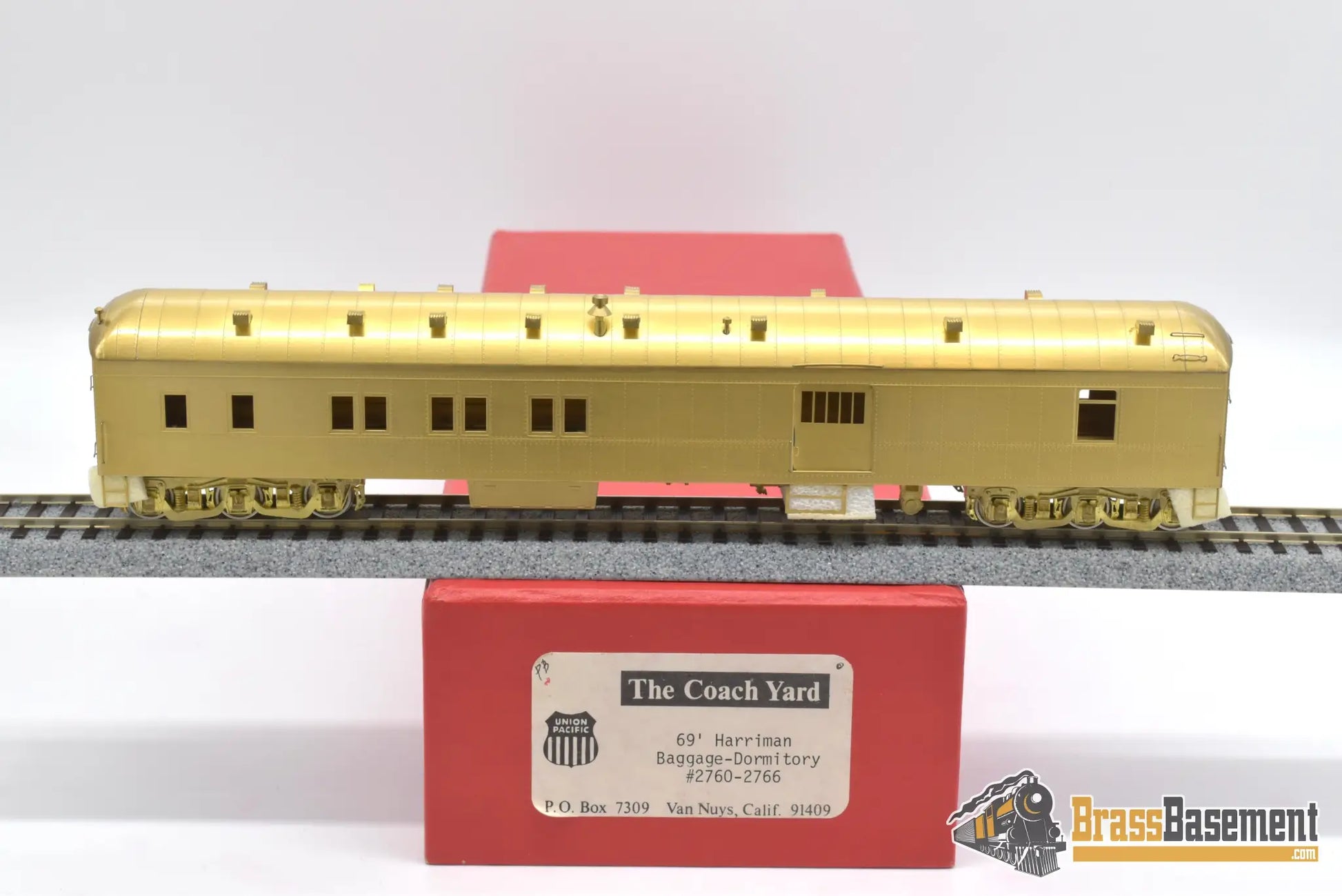 Ho Brass - Tcy 0244 Union Pacific 69’ Harriman Baggage - Dormitory #2760 - 2766 Unpainted Passenger