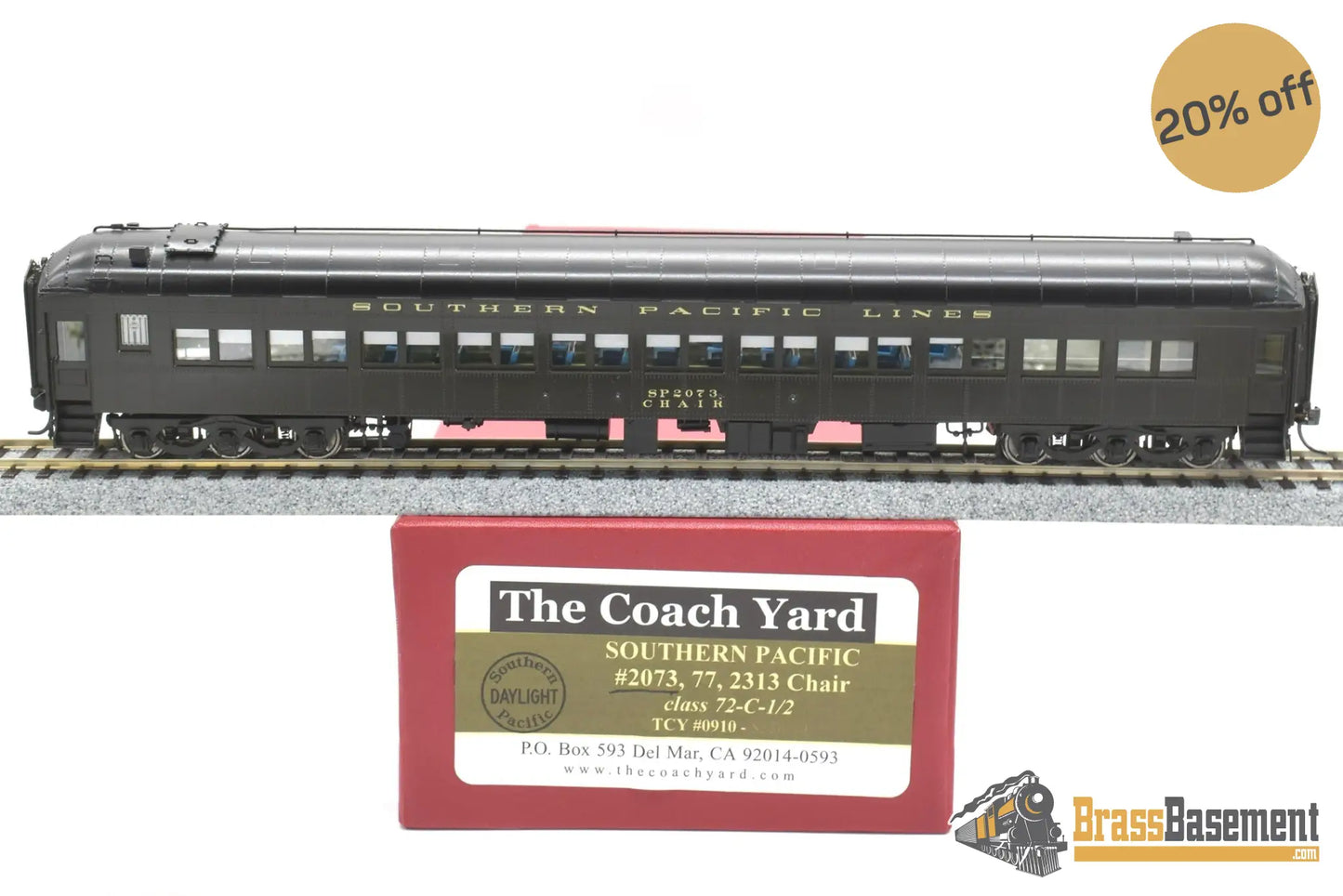 Ho Brass - Tcy 0910 Southern Pacific Lines Spl #2073 Chair Car F/P Interior Passenger