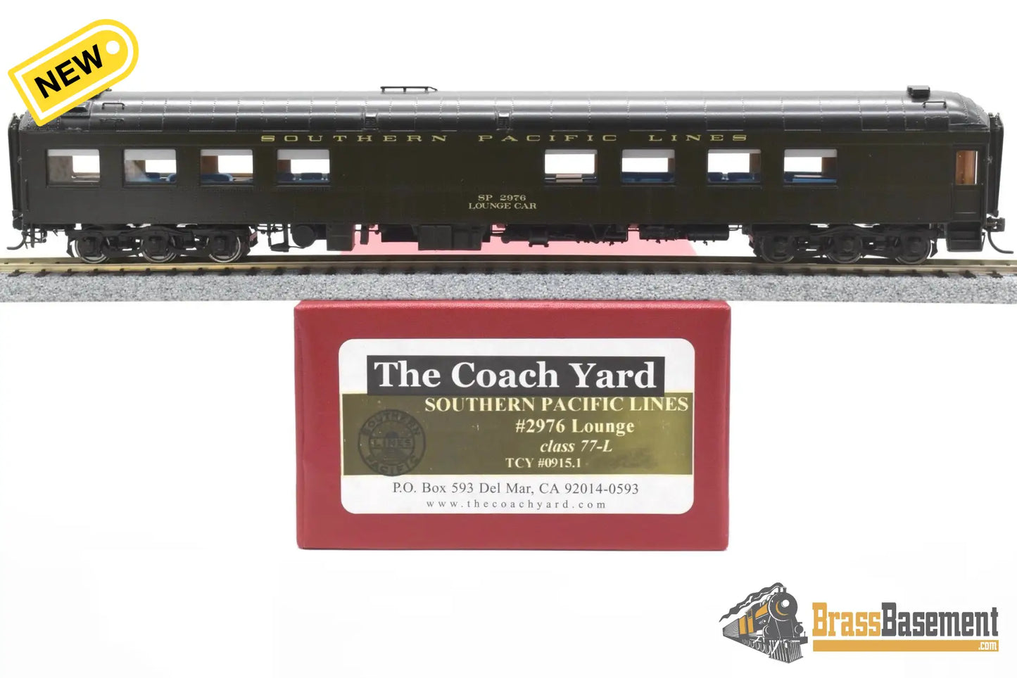 Ho Brass - Tcy 0915.1 Southern Pacific Lines Spl #2976 Lounge 77 - L Full Interior Passenger
