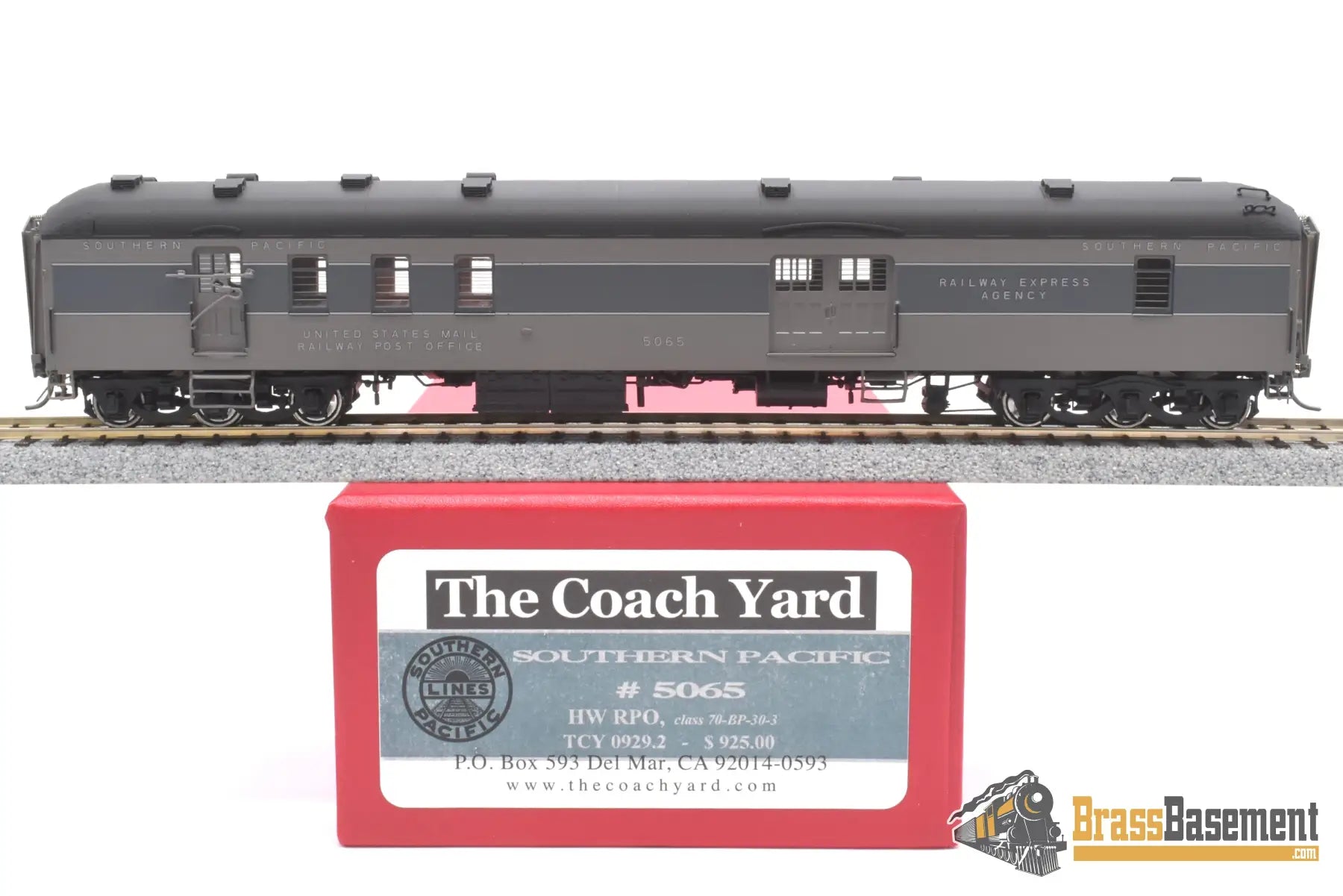 Ho Brass - Tcy 0929.2 Southern Pacific Sp 5065 Hw Rpo 70 - Bp - 30 - 3 Two Tone Gray Brand New