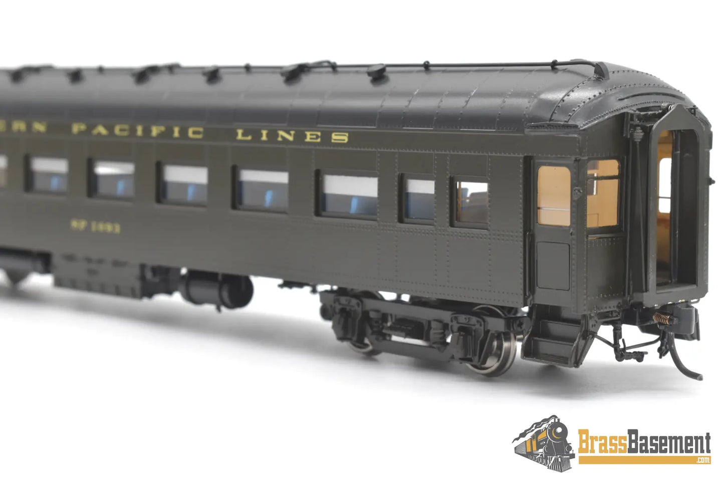 Ho Brass - Tcy 0964 Southern Pacific Lines Spl #1093 Coach With News - Agent F/P Interior Passenger