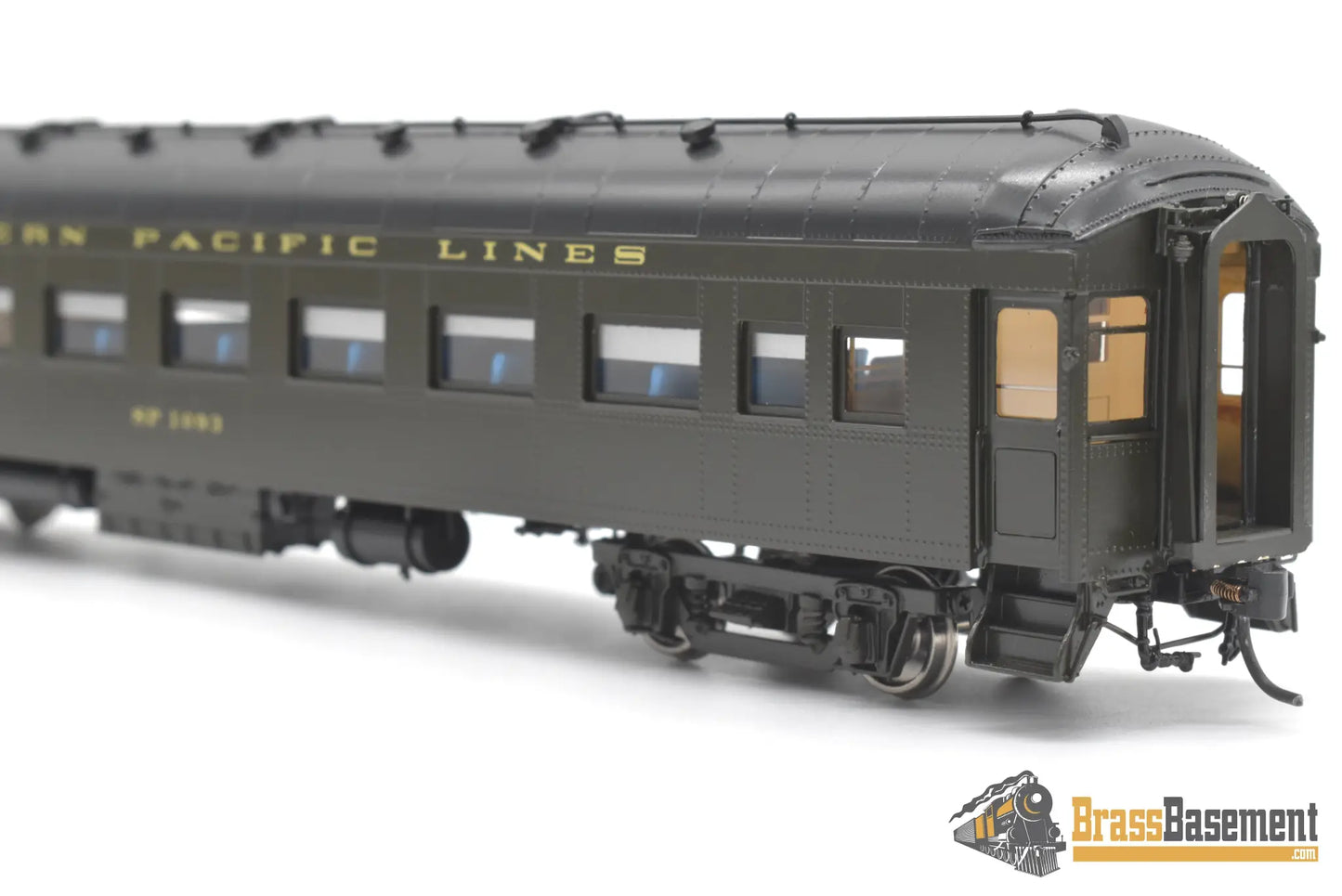 Ho Brass - Tcy 0964 Southern Pacific Lines Spl #1093 Coach With News - Agent F/P Interior Passenger
