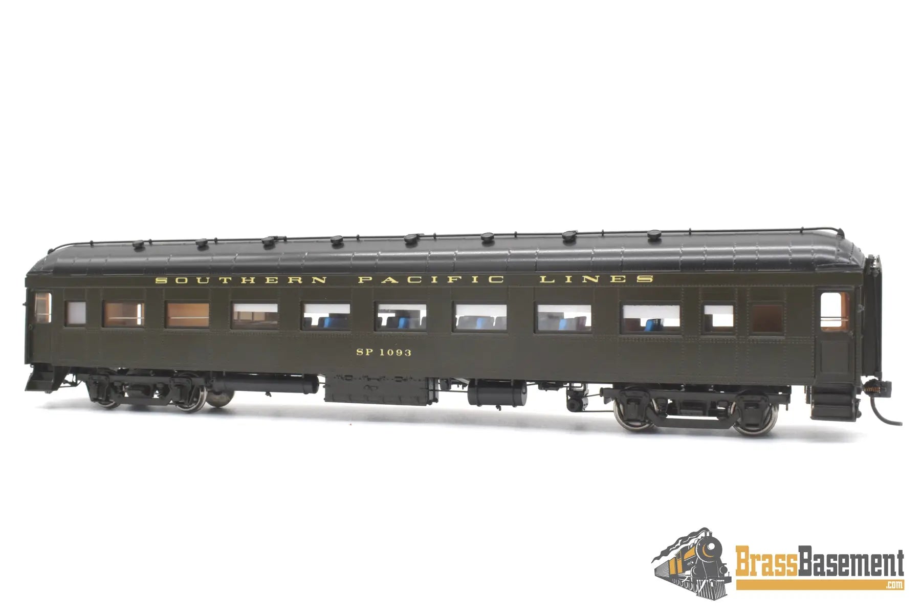 Ho Brass - Tcy 0964 Southern Pacific Lines Spl #1093 Coach With News - Agent F/P Interior Passenger