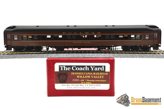 HO Brass - TCY 1813 Pennsylvania PRR ’Willow Valley’ 7 Drawing Room Sleeper - FOM - MINT Passenger