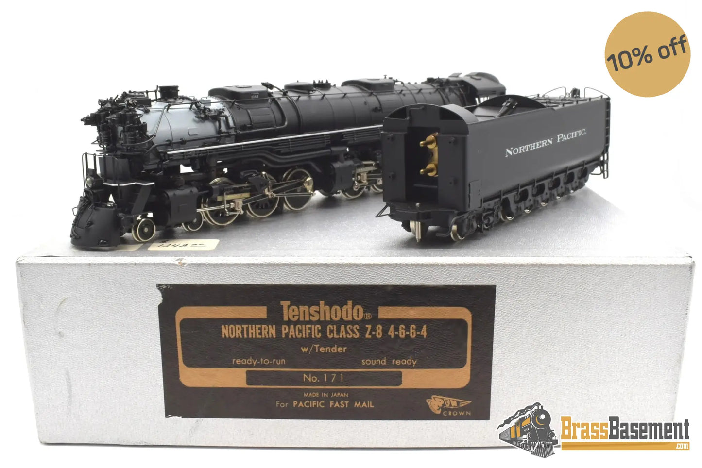 Ho Brass - Tenshodo Northern Pacific 4 - 6 - 6 - 4 Z8 Challenger 1979 Run F/P Steam