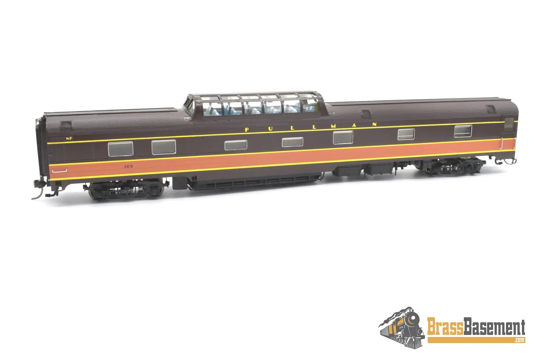 Ho Brass - Uti 1276 - 1 Northern Pacific Np Budd Dome Painted Ic Colors 1 Of 2 Mint Fp Passenger