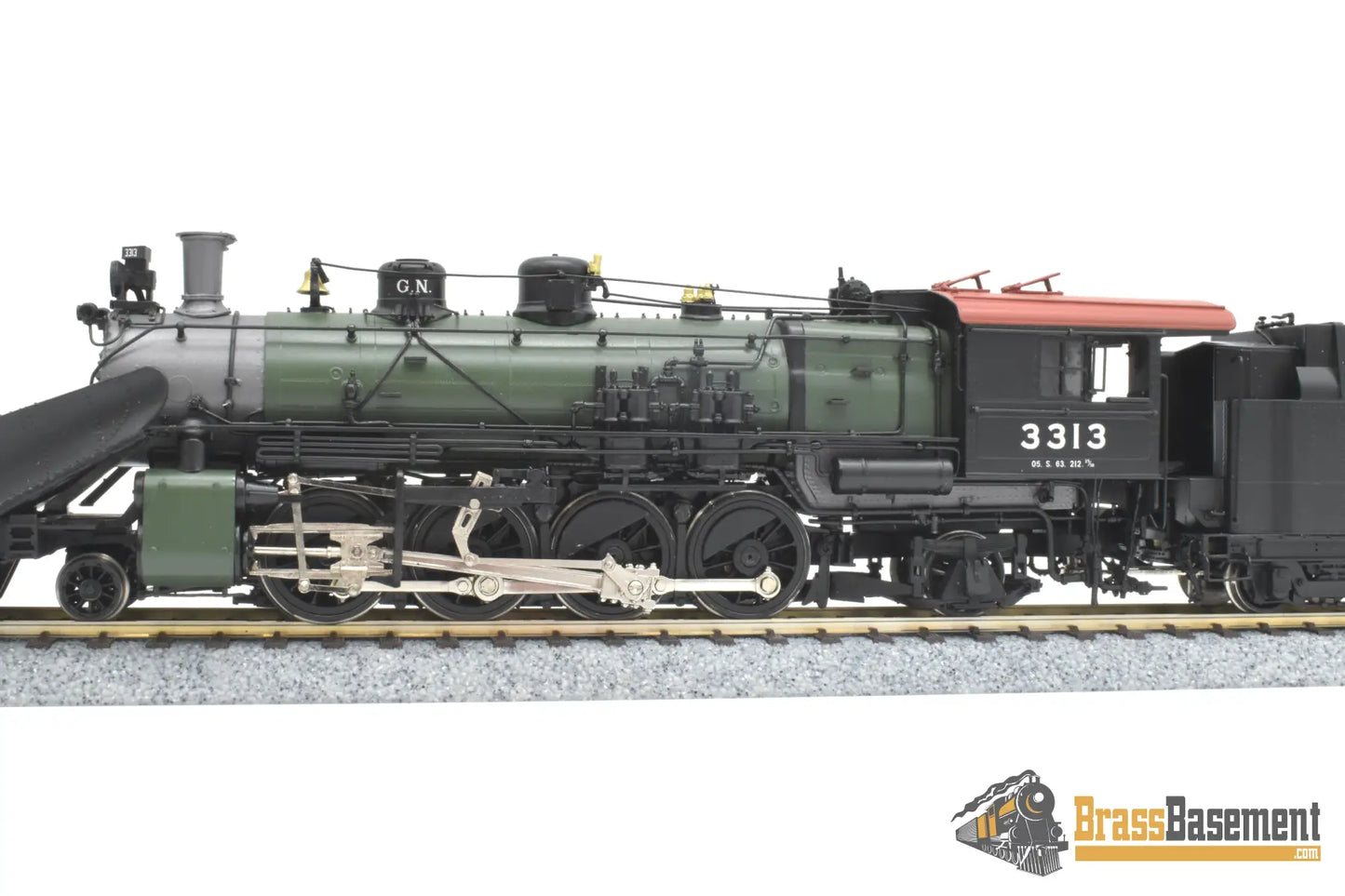 Ho Brass - W&R Gn Great Northern 2-8-2 O-5 #3313 Glacier Park W/ Plow F/P Last Samhongsa Model Steam