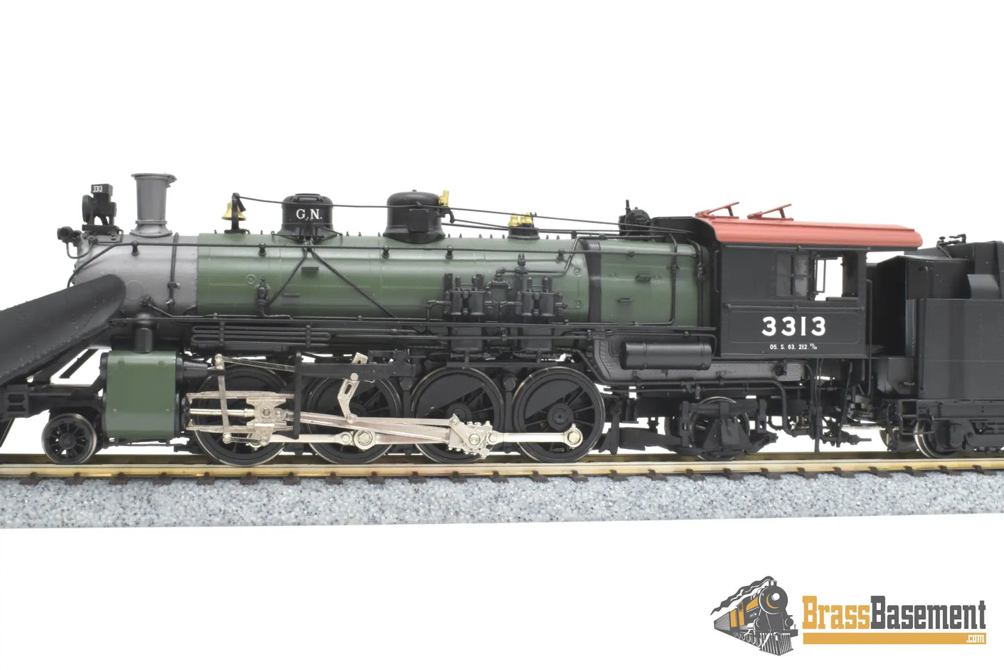 Ho Brass - W&R Gn Great Northern 2-8-2 O-5 #3313 Glacier Park W/ Plow F/P Last Samhongsa Model Steam