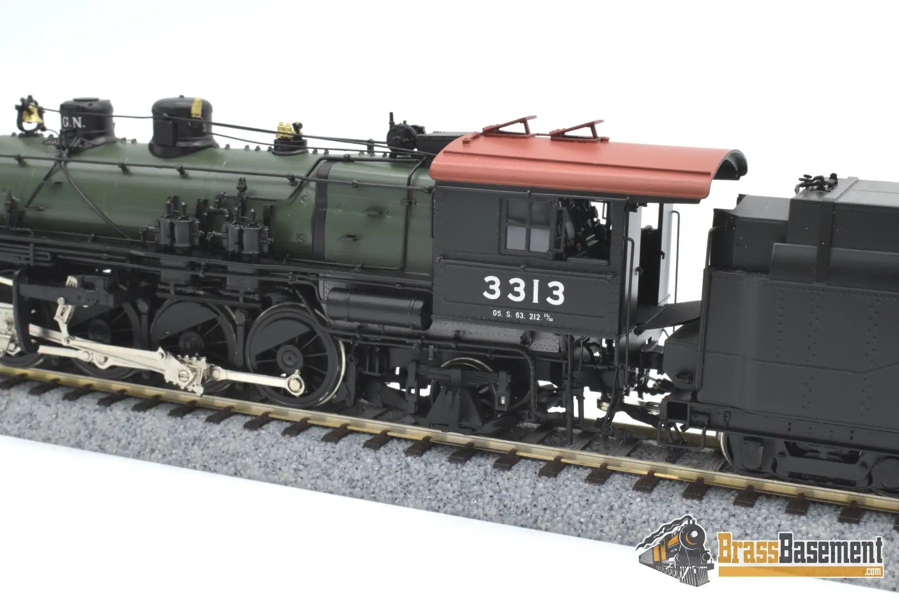 Ho Brass - W&R Gn Great Northern 2-8-2 O-5 #3313 Glacier Park W/ Plow F/P Last Samhongsa Model Steam