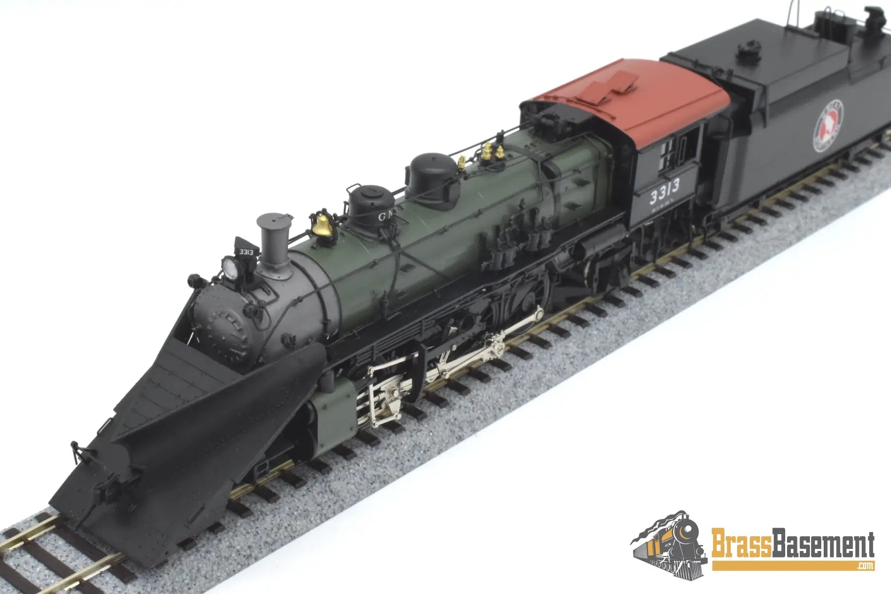 Ho Brass - W&R Gn Great Northern 2-8-2 O-5 #3313 Glacier Park W/ Plow F/P Last Samhongsa Model Steam