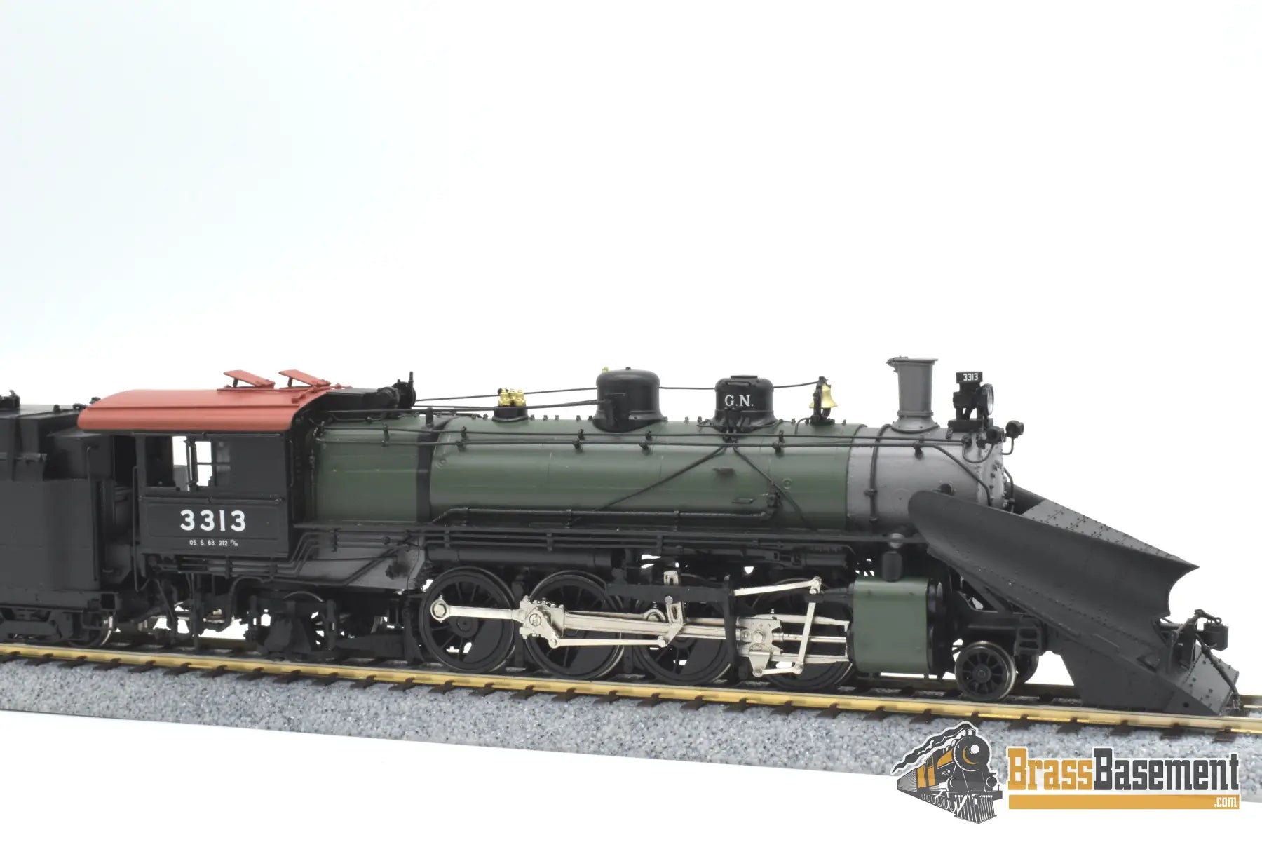 Ho Brass - W&R Gn Great Northern 2-8-2 O-5 #3313 Glacier Park W/ Plow F/P Last Samhongsa Model Steam