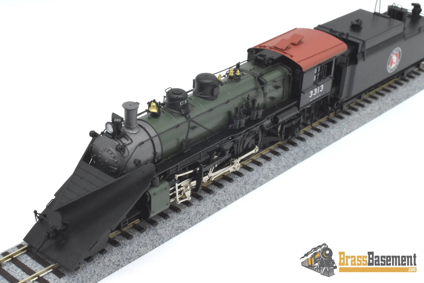 Ho Brass - W&R Gn Great Northern 2-8-2 O-5 #3313 Glacier Park W/ Plow F/P Last Samhongsa Model Steam