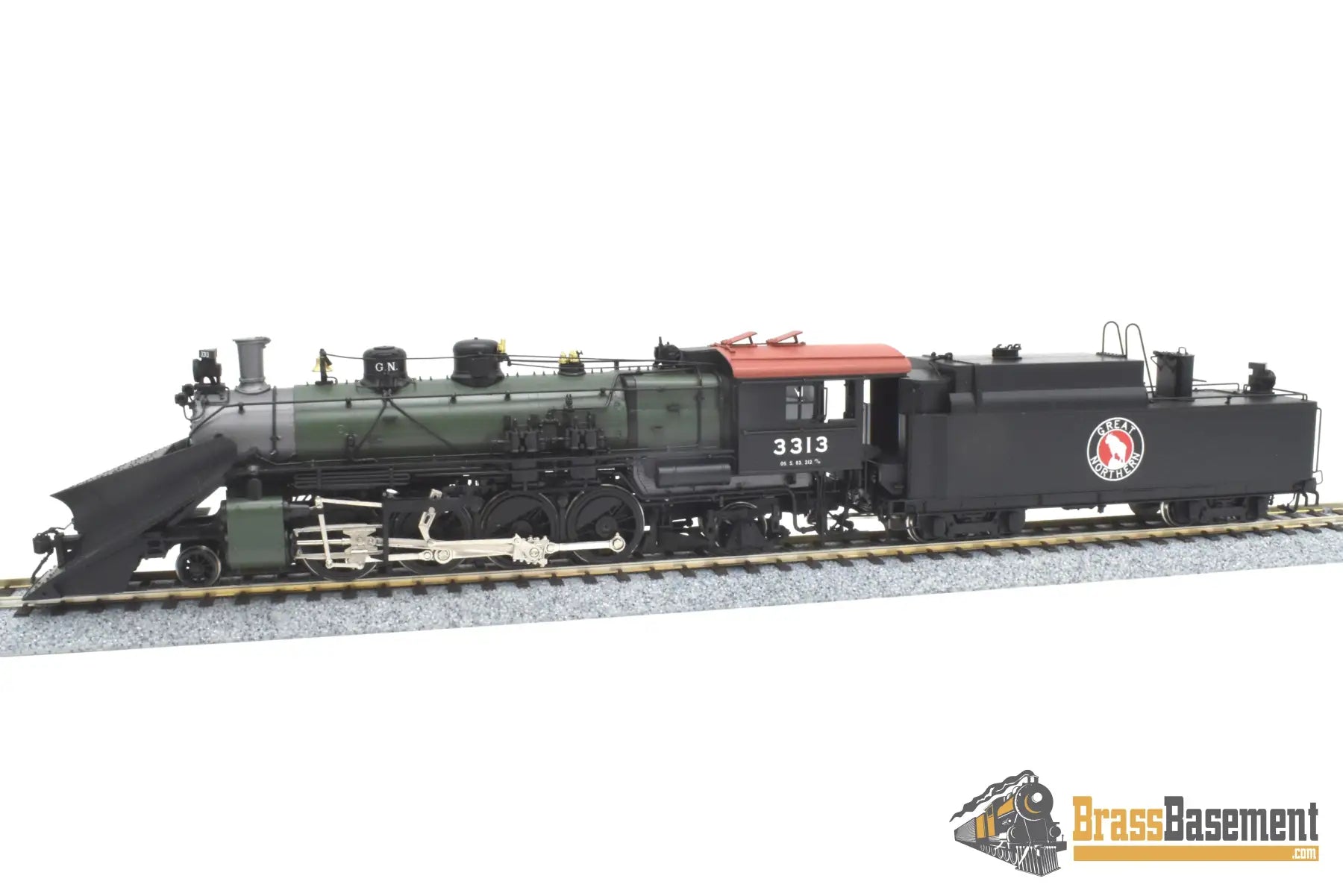 Ho Brass - W&R Gn Great Northern 2-8-2 O-5 #3313 Glacier Park W/ Plow F/P Last Samhongsa Model Steam