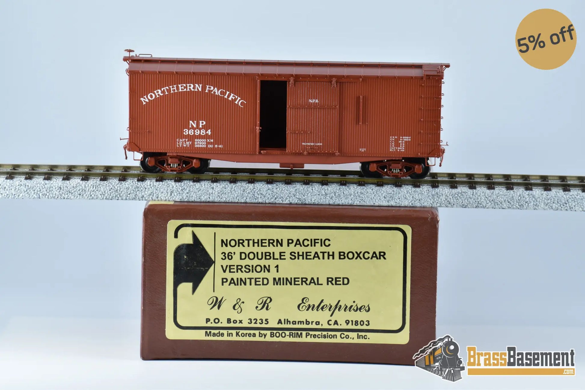 Ho Brass - W&R Northern Pacific 36’ Double Sheath Boxcar Vers. 1 Freight