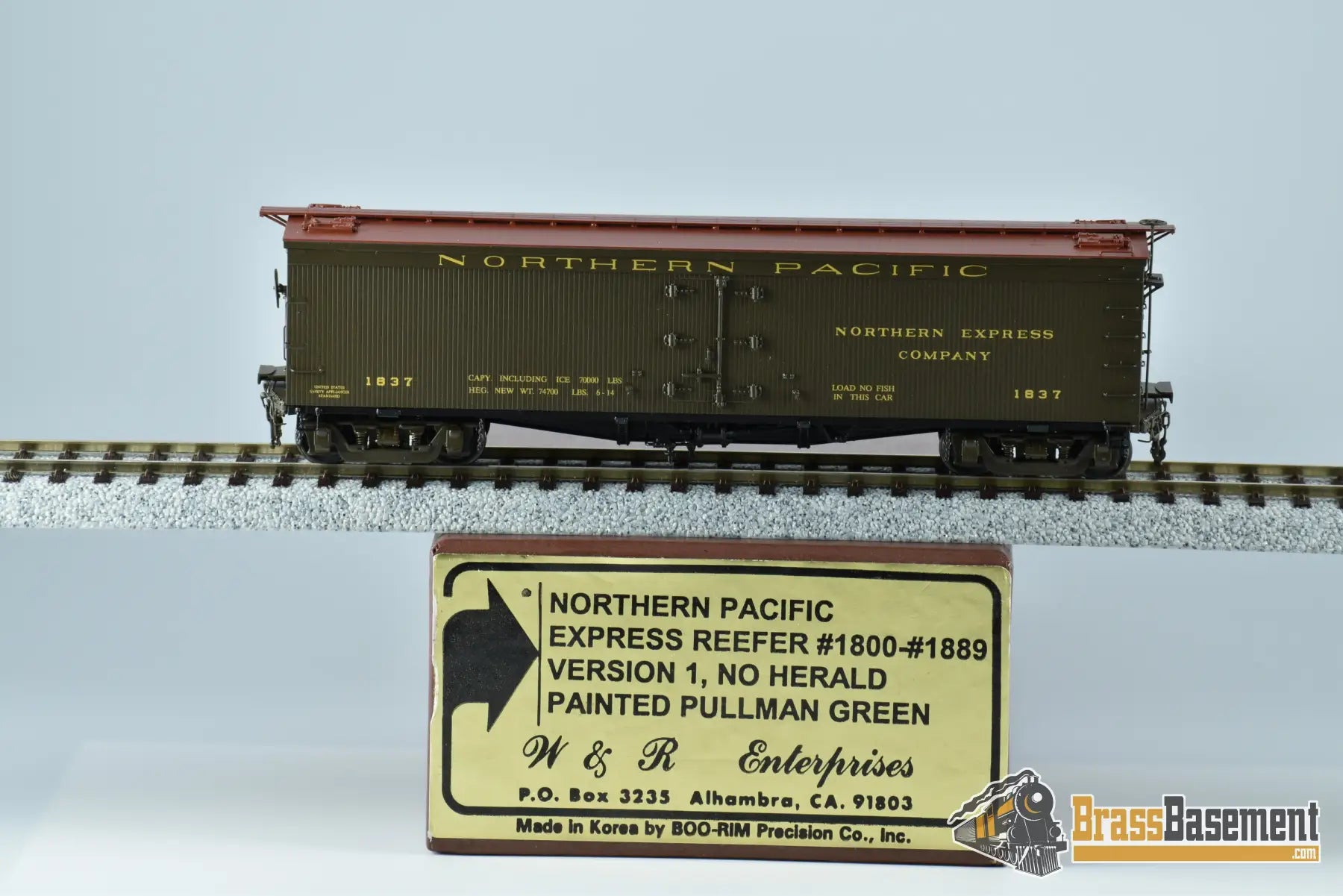 Ho Brass - W&R Northern Pacific Express Reefer Vers. 1 Boo - Rim Freight