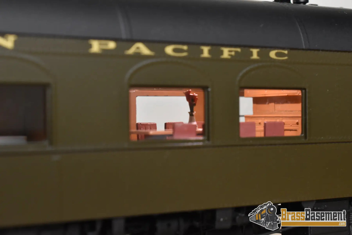 HO Brass - W&R NP Northern Pacific Business Car #5 ’Pullman Green’ - Lighted - Mint Passenger