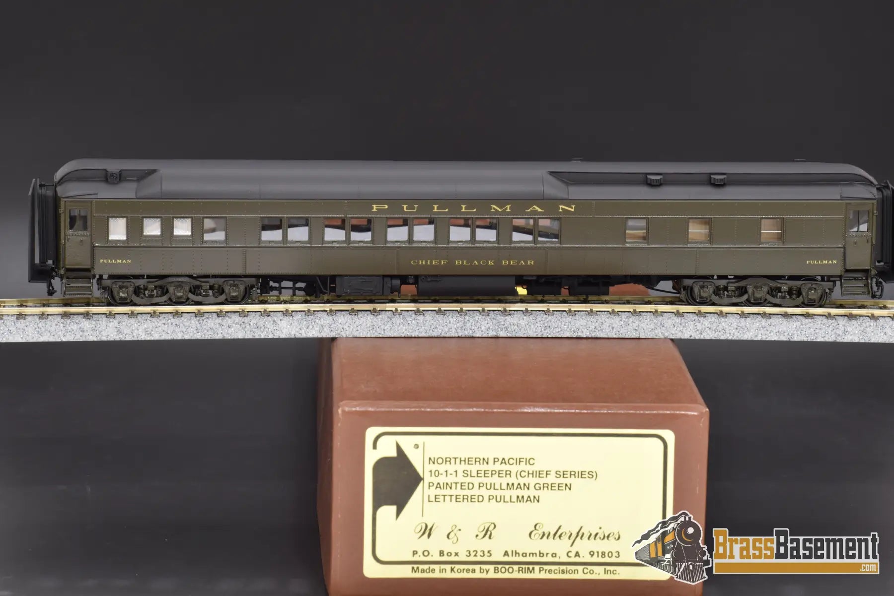 Ho Brass - W&R Pullman 10 - 1 - 1 ’Chief Black Bear’ Sleeper Green Passenger