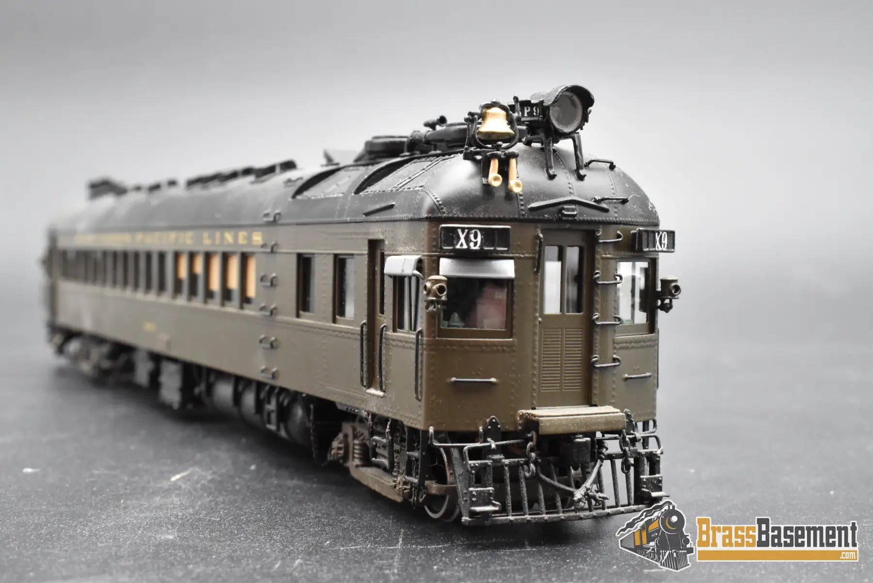 HO Brass - W&R Southern Pacific Lines SPL #9 Motor-Car Doodlebug - Samhongsa - FP - No Box Passenger