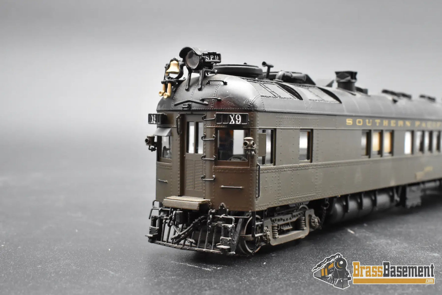 HO Brass - W&R Southern Pacific Lines SPL #9 Motor-Car Doodlebug - Samhongsa - FP - No Box Passenger