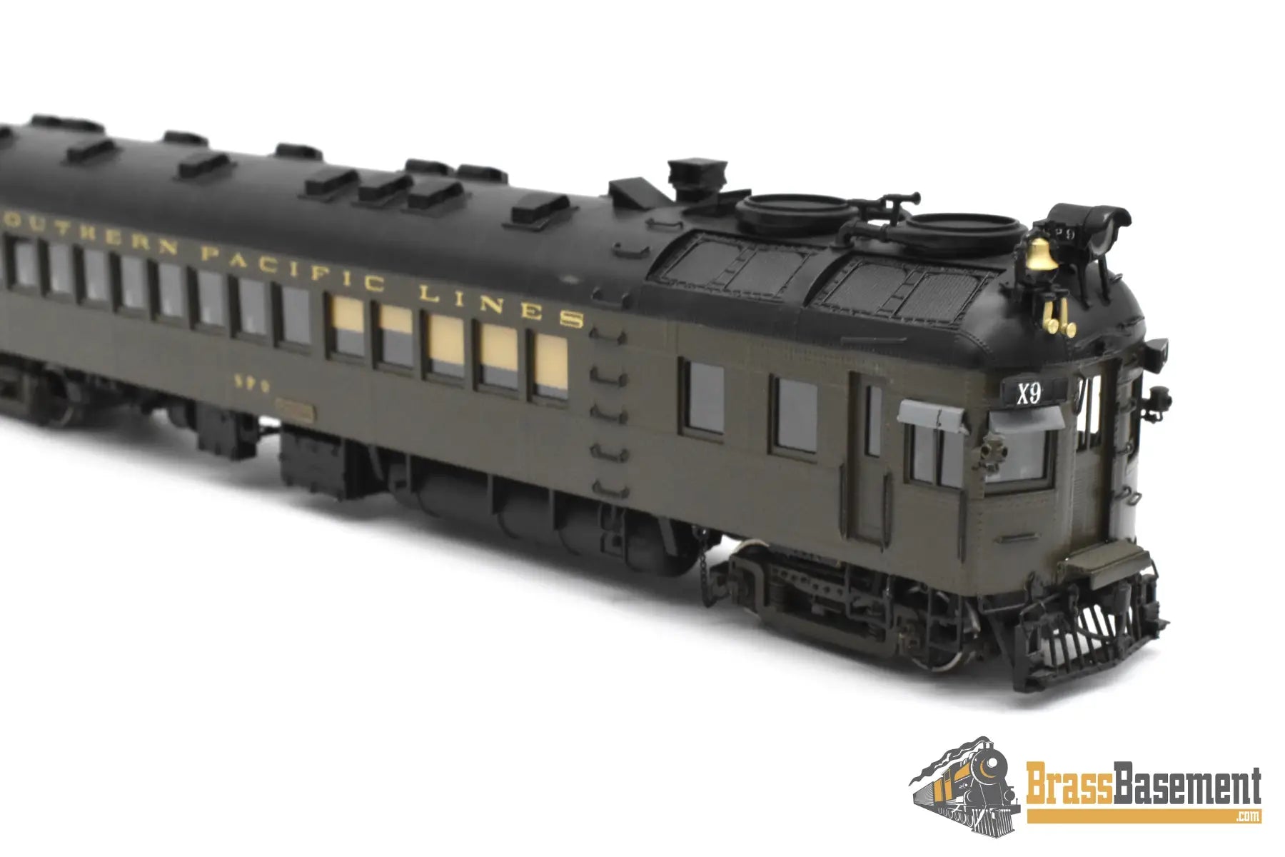 HO Brass - W&R Southern Pacific Lines SPL #9 Brill Gas Electric Doodlebug - Samhongsa - FP - No Box Passenger