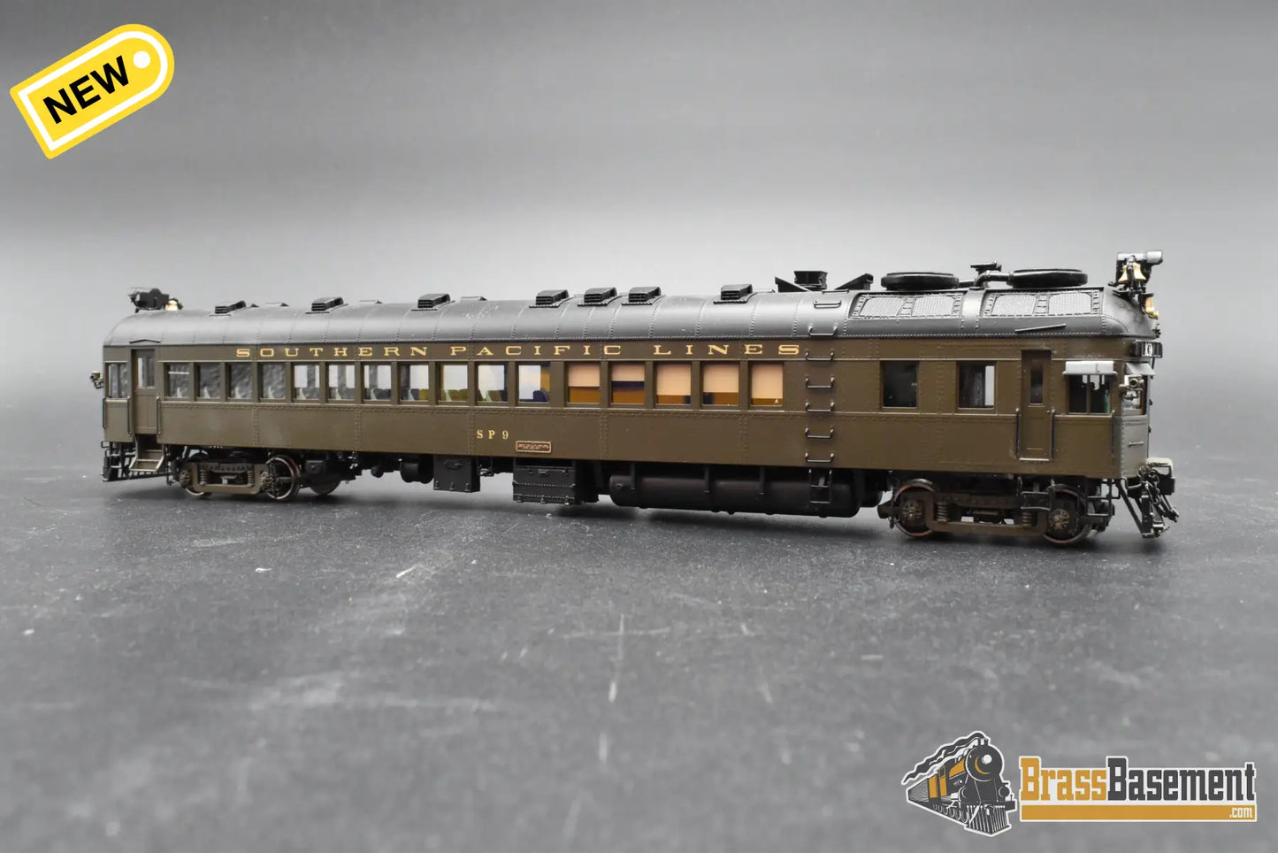 HO Brass - W&R Southern Pacific Lines SPL #9 Motor-Car Doodlebug - Samhongsa - FP - No Box Passenger