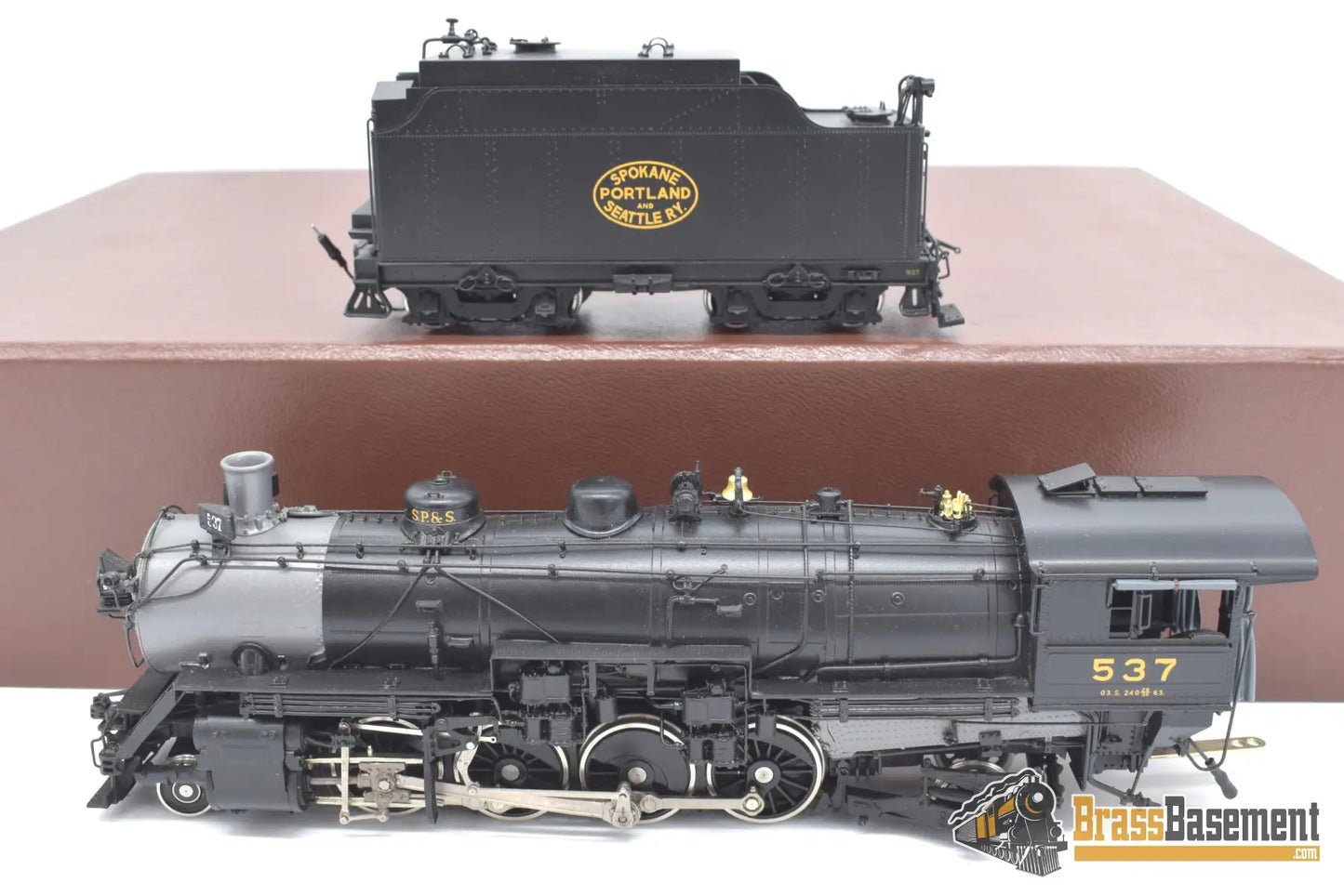 Ho Brass - W&R Sp&S Spokane Portland And Seattle O - 3 2 - 8 - 2 #537 F/P Nice Steam