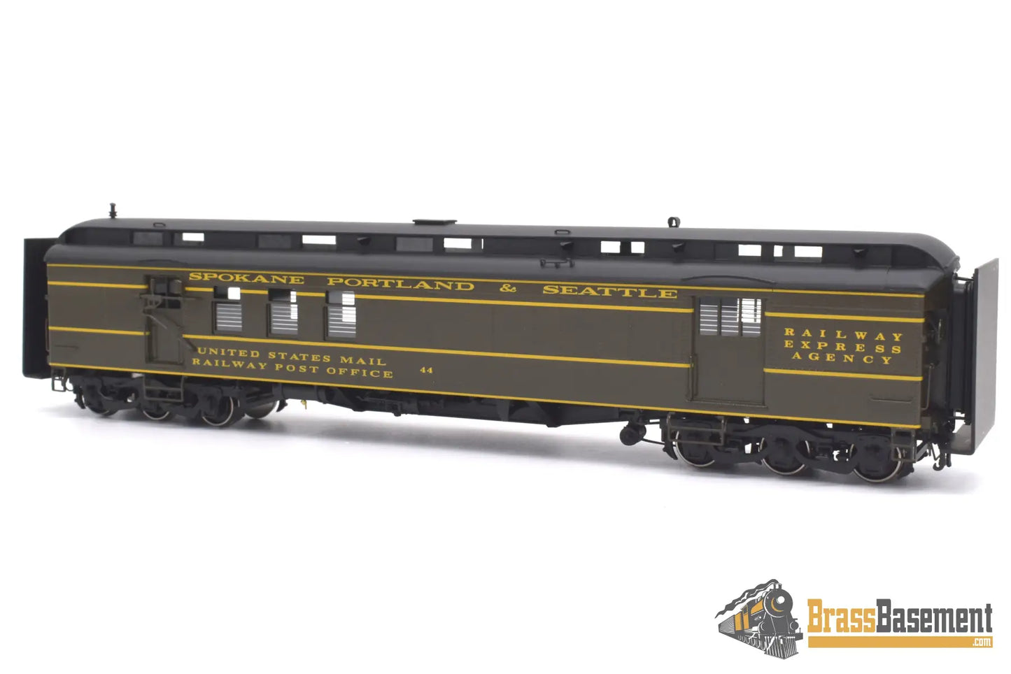 Ho Brass - W&R Spokane Portland & Seattle Sp&S Mail Baggage Car #44 Rpo With Stripes Mint Passenger