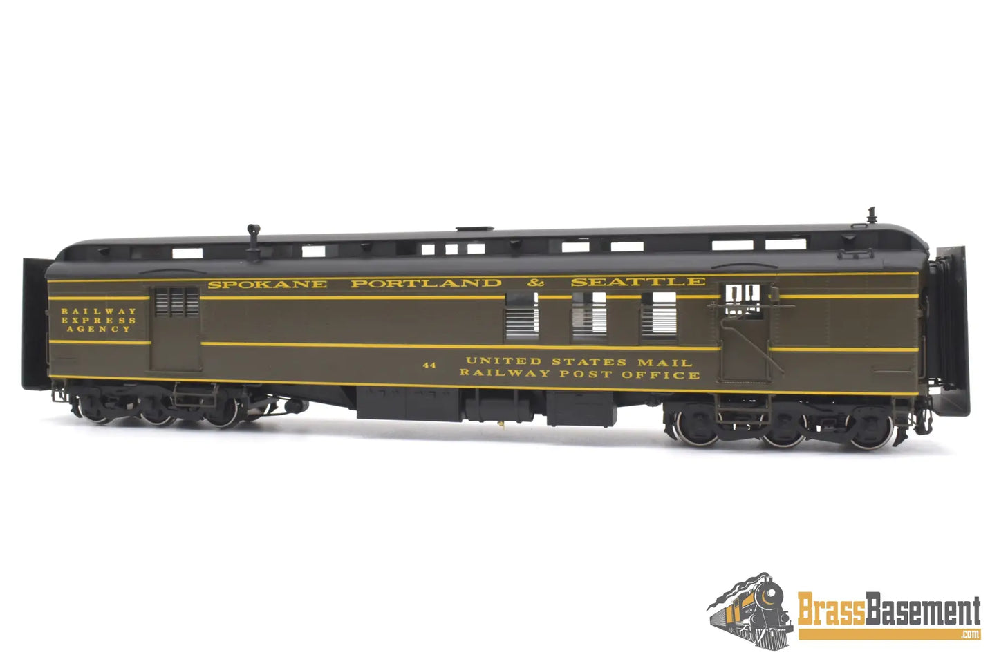 Ho Brass - W&R Spokane Portland & Seattle Sp&S Mail Baggage Car #44 Rpo With Stripes Mint Passenger
