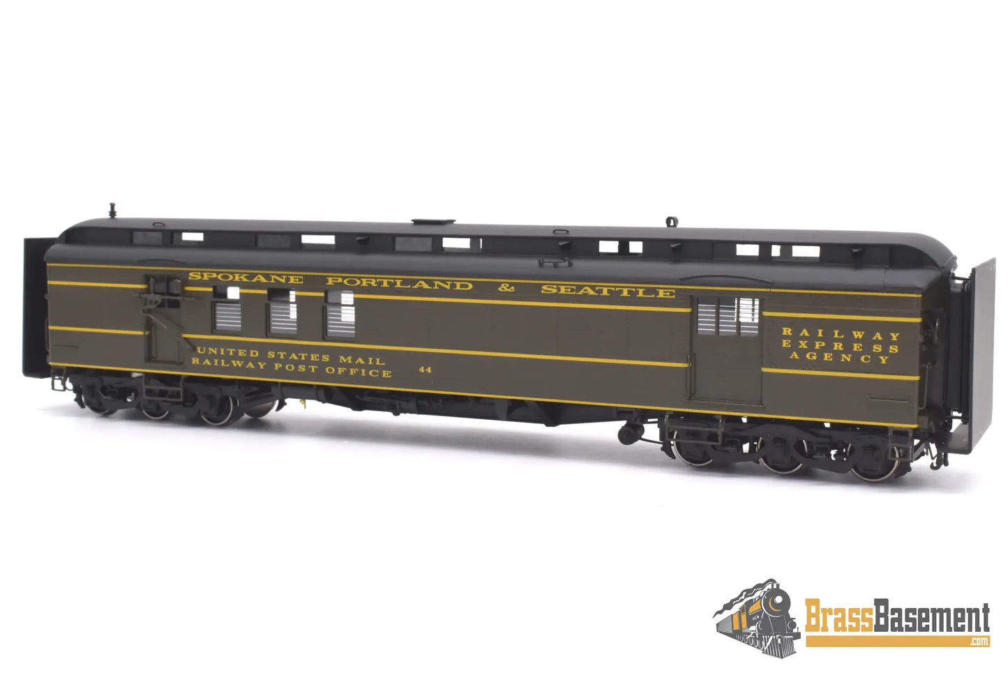 Ho Brass - W&R Spokane Portland & Seattle Sp&S Mail Baggage Car #44 Rpo With Stripes Mint Passenger
