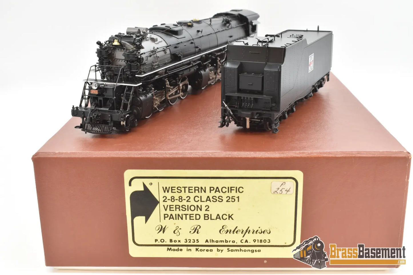 Ho Brass - W&R Western Pacific #254 2 - 8 - 8 - 2 Vers. 2 Absolutely Mint Steam