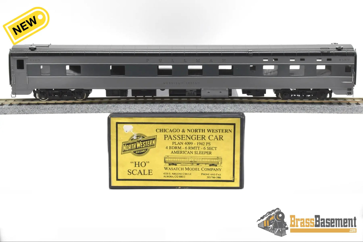 Ho Brass - Wasatch Model Co. Chicago & Northwestern Pullman ‘American Indian’ 4 - 6 - 6 Factory