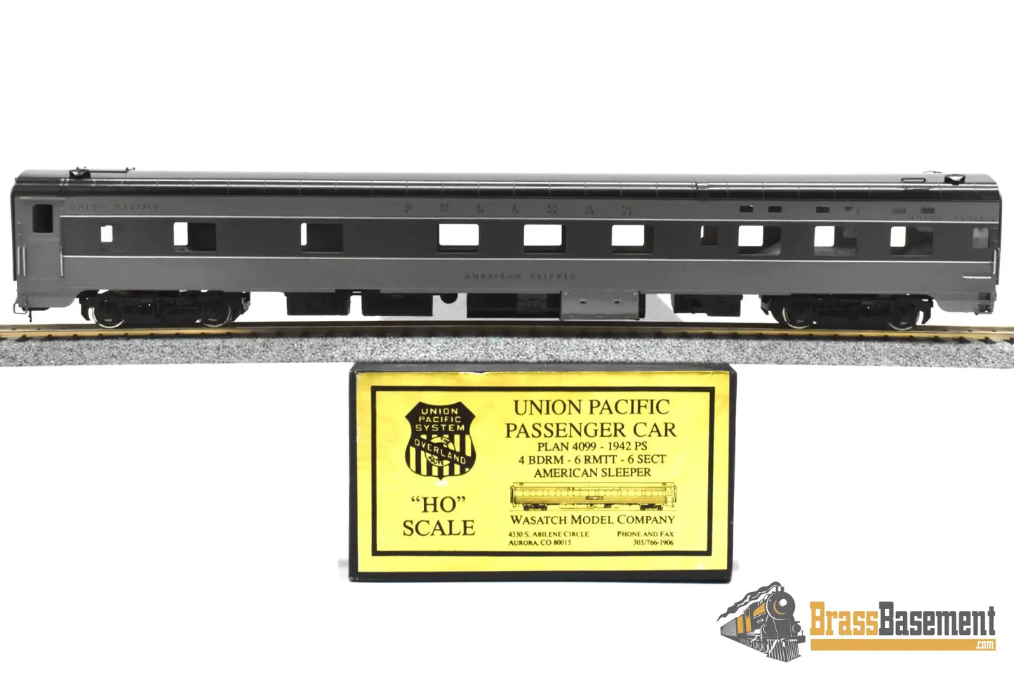 HO Brass - Wasatch Model Co. Union Pacific UP Pullman ‘American Clipper’ 4-6-6 FP Passenger