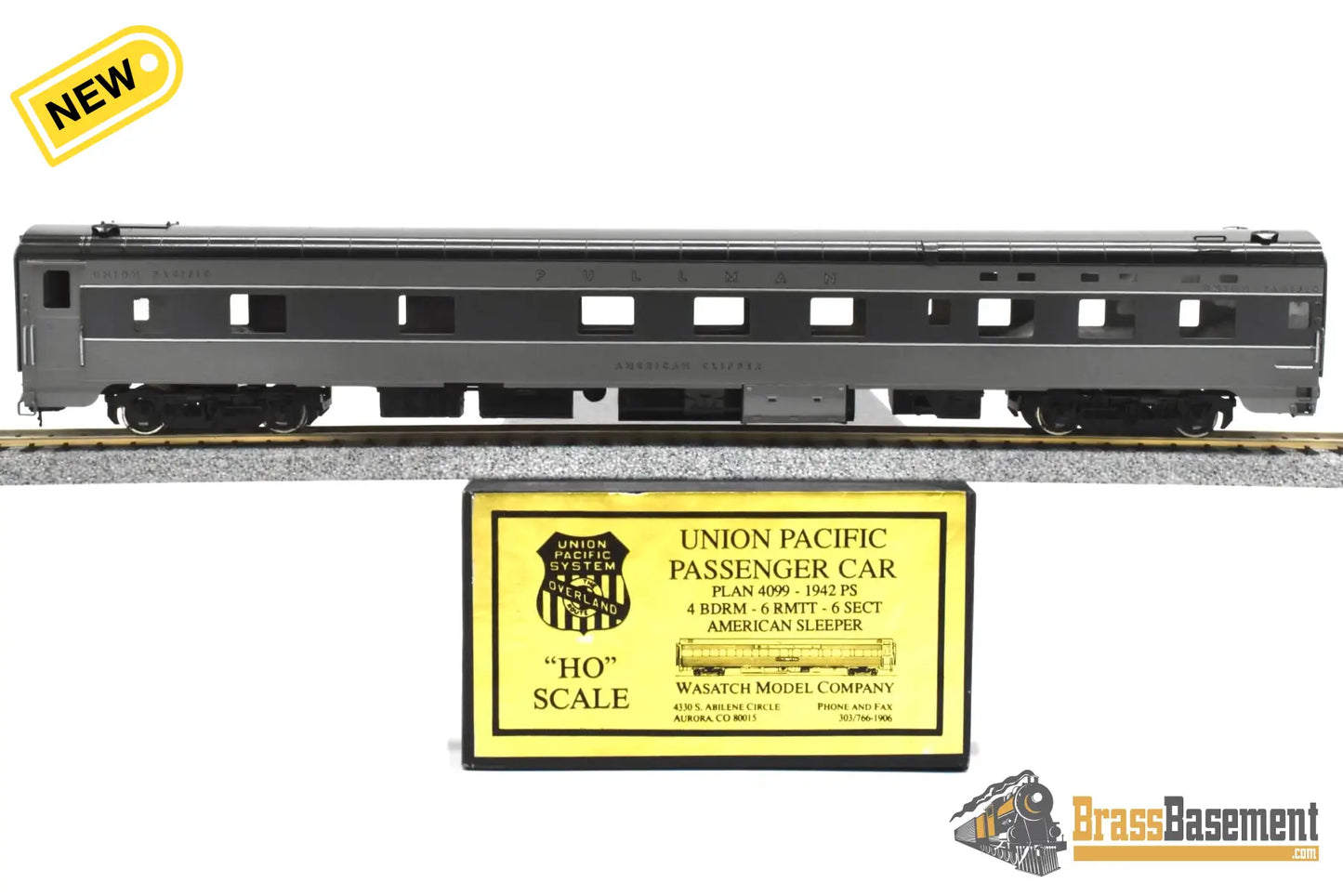 HO Brass - Wasatch Model Co. Union Pacific UP Pullman ‘American Clipper’ 4-6-6 FP Passenger