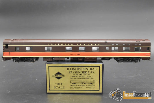 HO Brass – Wasatch Plan 4099 Illinois Central “Sugarland” Passenger Car – Factory Painted – Mint Passenger